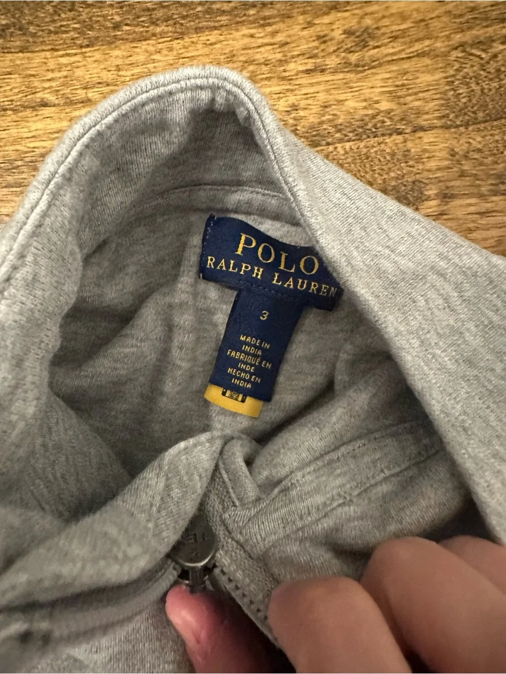 Polo by Ralph Lauren Light Heather Gray Quarter-Zip Sweater
